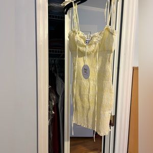 NWT yellow floral dress!!
